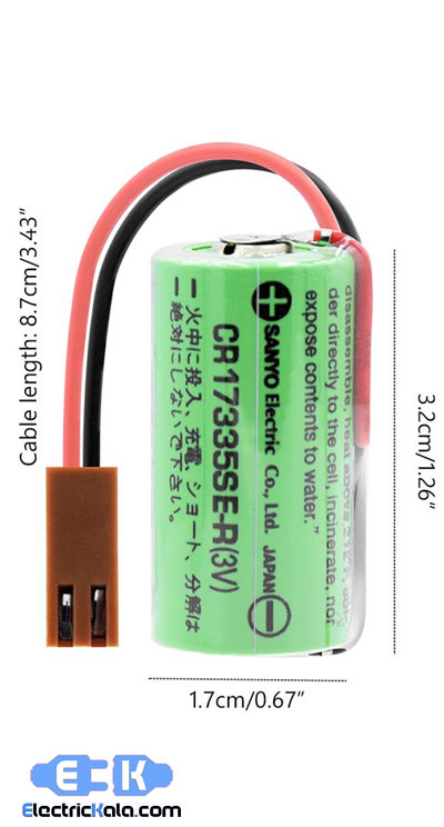 باتری  لیتیومی سانیو مدل  Sanyo cr17335SE-R Laser Lithium